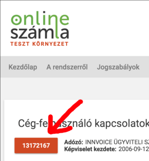 NTAK prg Using kft NAVOnline számla